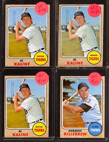 Lot of (250+) 1968-70 Topps Baseball w. 1968 Frank Robinson