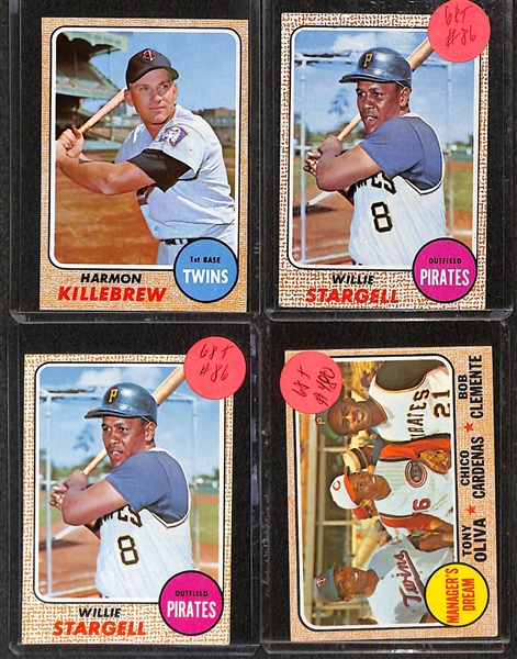 Lot of (250+) 1968-70 Topps Baseball w. 1968 Frank Robinson
