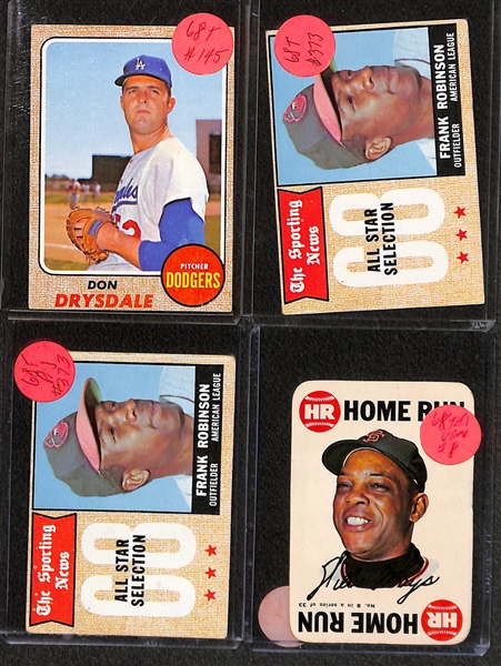 Lot of (250+) 1968-70 Topps Baseball w. 1968 Frank Robinson