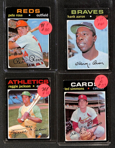 Lot of (300+) 1971-74 Topps Baseball w. 1971 Pete Rose