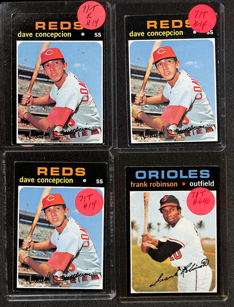 Lot of (300+) 1971-74 Topps Baseball w. 1971 Pete Rose