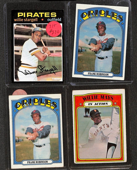 Lot of (300+) 1971-74 Topps Baseball w. 1971 Pete Rose