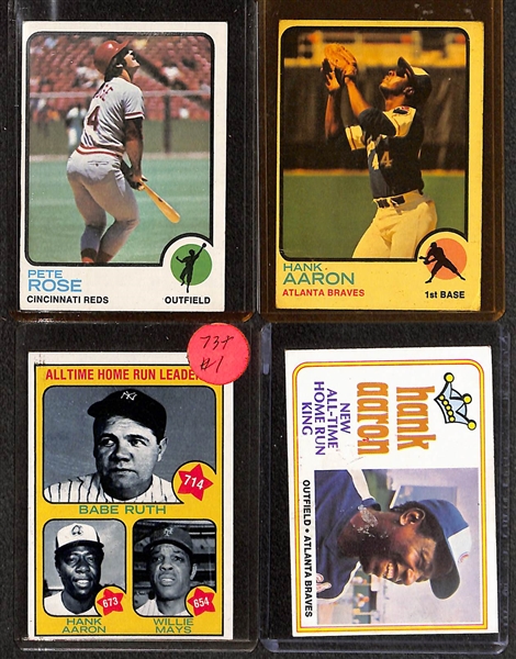 Lot of (300+) 1971-74 Topps Baseball w. 1971 Pete Rose