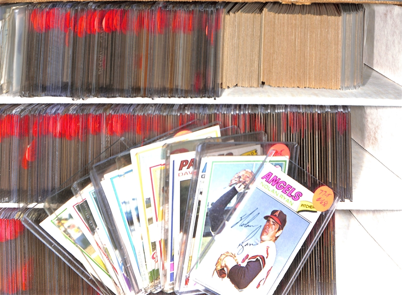 Lot of (500+) 1975-85 Topps Baseball w. 1977 & 1978 Nolan Ryan