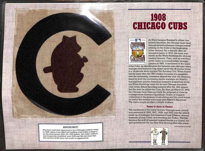 Cooperstown Collection 125 Years of Baseball Patches - 40 Patches w. Collectors Album