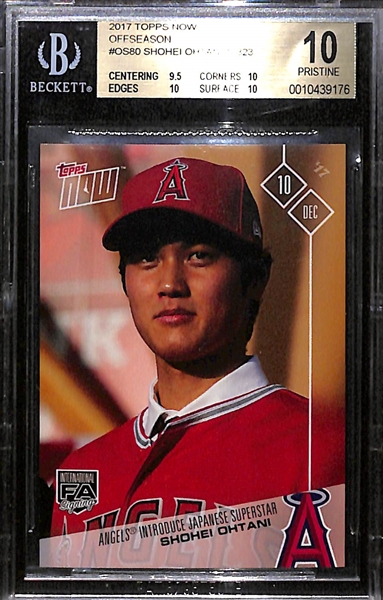 2017 Topps Now Shohei Ohtani Short-Print Rookie Card Graded Rare BGS 10 Pristine! His Only 2017 Rookie Card in an Angels Uniform!