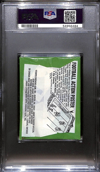 1974 Topps Football Unopened Wax Pack Graded PSA 8 NM-MT