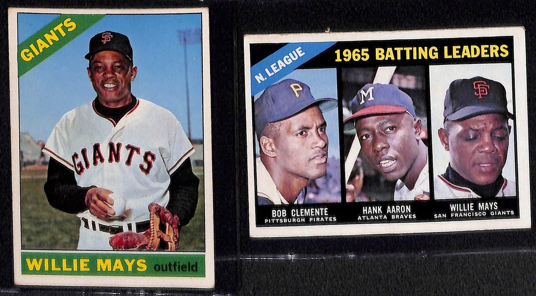  Lot of (5) Topps Willie Mays Cards from 1959-1966