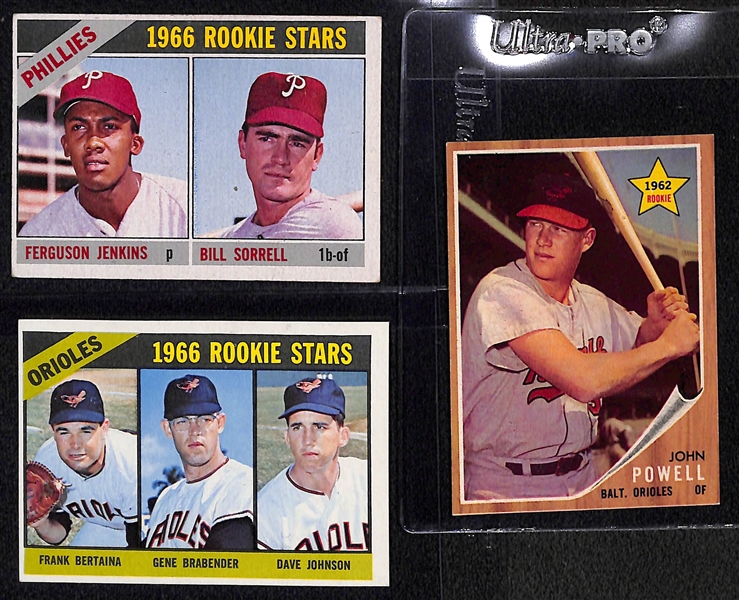 Lot of (10) 1962-1966 Rookie Cards w. (3) 1966 Jim Palmer Rookie Cards