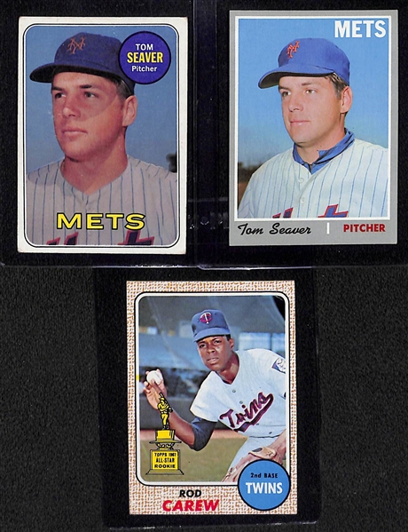 Lot of (9) 1966-1969 Topps Baseball Cards w. (6) Pete Rose Cards