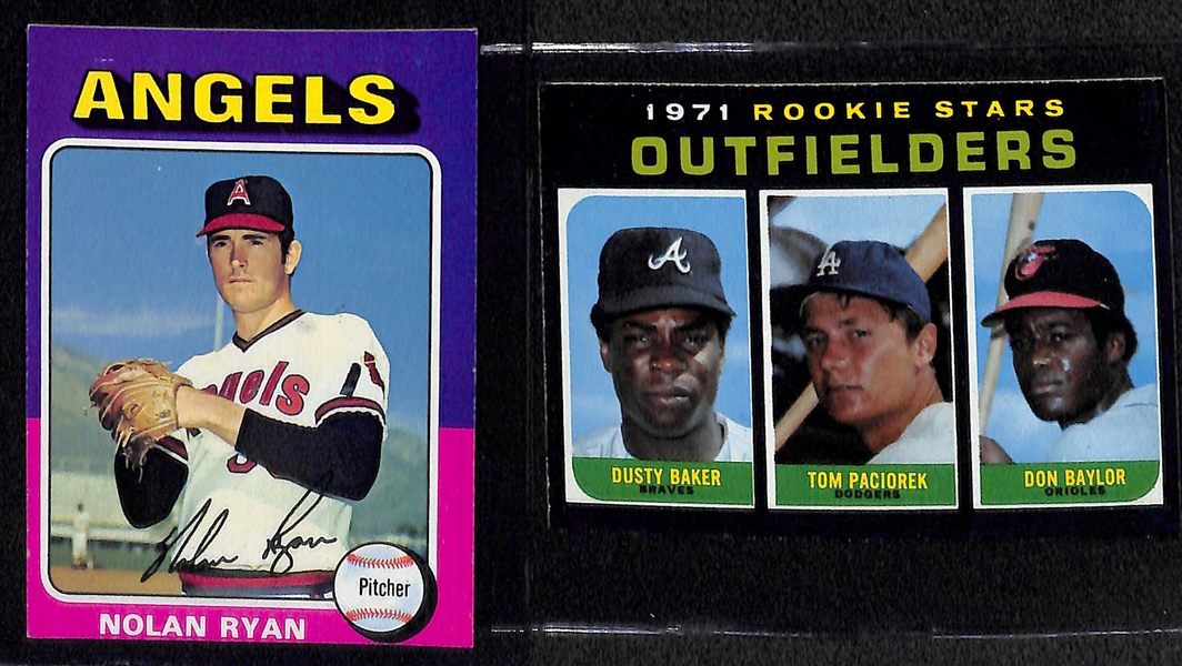 Lot of (17) Star & Rookie Cards from 1971-1990 w. (2) 1973 Topps Nolan Ryan Cards