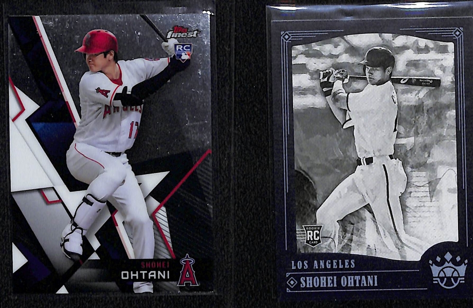 Lot of (9) 2018 Shohei Ohtani Rookie Cards w. Topps Finest #100