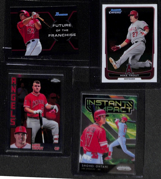 Lot of (14) 1993-2021 Baseball Star Cards w. (5) Mike Trout Cards