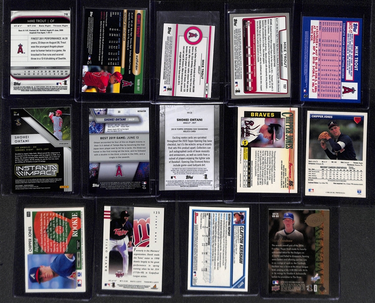 Lot of (14) 1993-2021 Baseball Star Cards w. (5) Mike Trout Cards