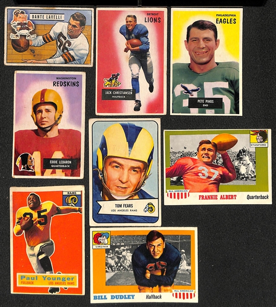  Lot of (150+) 1948-1963 Topps & Bowman Football Cards w. 1955 Bowman Jack Christiansen