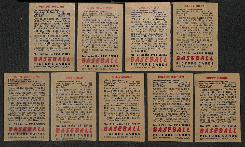  Lot of (150+) 1951 Bowman Baseball Cards w. Ted Kluszewski