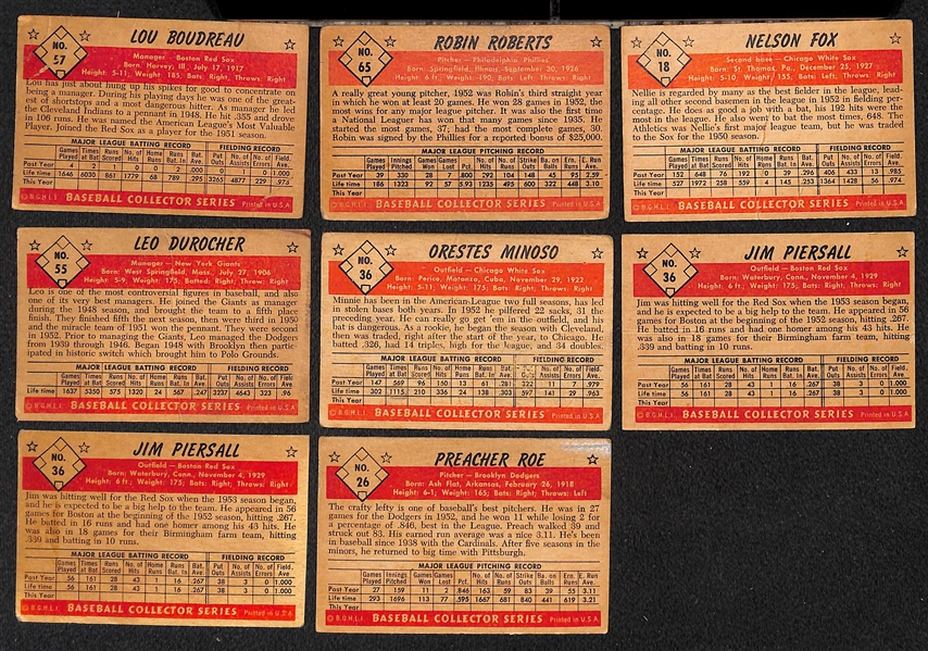  Lot of (100+) 1953 Bowman Baseball Cards w. Nellie Fox