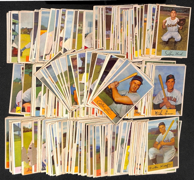 Lot of (200+) 1954 Bowman Baseball Cards w. Ralph Kiner