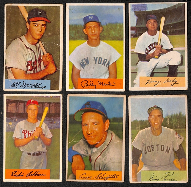 Lot of (200+) 1954 Bowman Baseball Cards w. Ralph Kiner