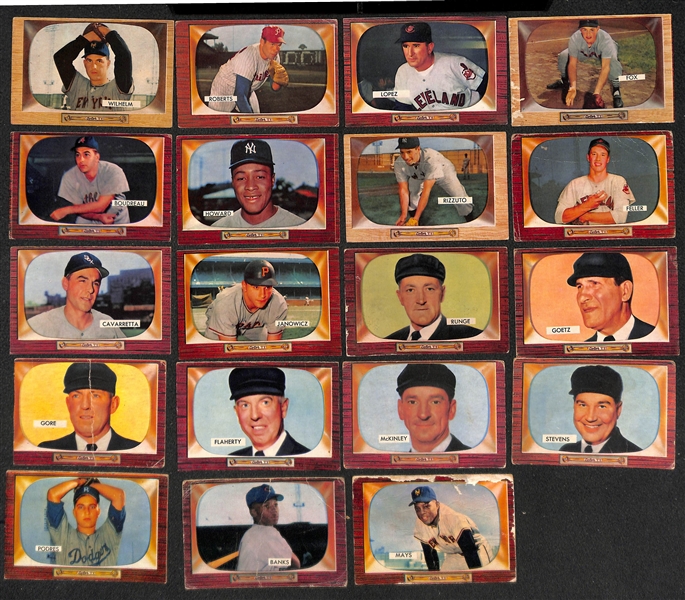  Lot of (200+) 1955 Bowman Baseball Cards w. Hoyt Wilhelm