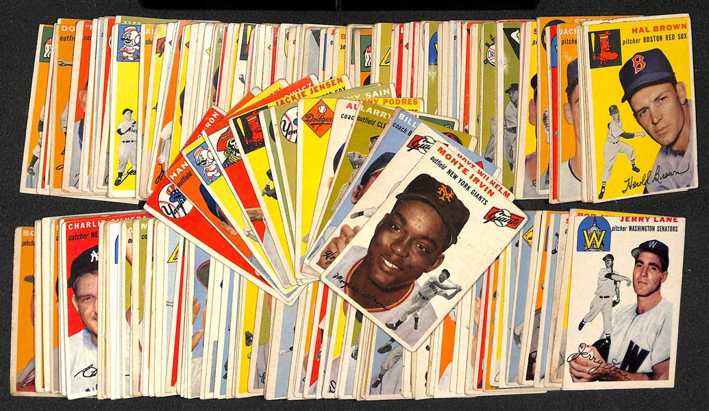  Lot of (200) 1954 Topps Baseball Cards w. Monte Irvin
