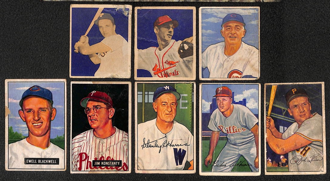  Lot of (75+) 1933-34 Goudey Baseball Cards & (170+) 1949-52 Bowman Baseball Cards in Poor Condition w. 1933 Goose Goslin
