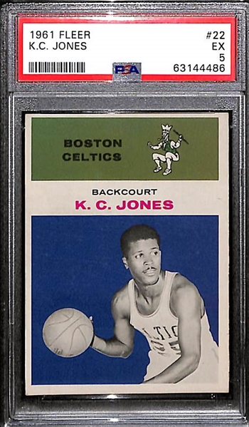 1961 Fleer KC Jones Rookie Card #22 Graded PSA 5 EX