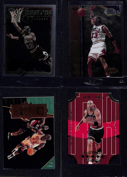 Lot of (11) Michael Jordan 1990s Mostly Inserts w. Topps Finest, Bowmans Best, Stadium Club