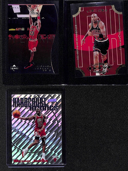 Lot of (11) Michael Jordan 1990s Mostly Inserts w. Topps Finest, Bowmans Best, Stadium Club