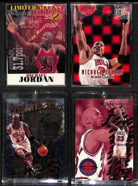 Lot of (11) Michael Jordan 1990s Mostly Inserts w. Topps Finest, Bowmans Best, Stadium Club