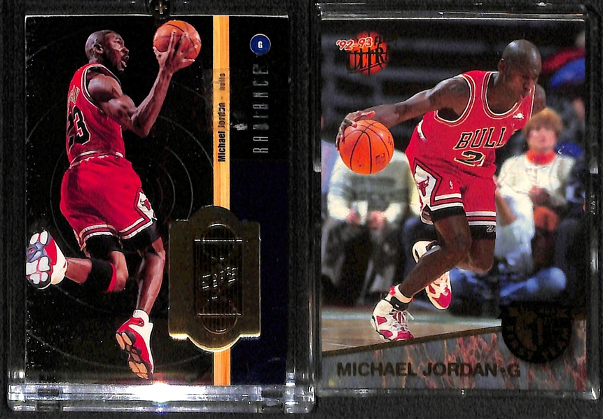 Lot of (10) Michael Jordan 1990s Basketball Cards w. (2) 1995 Finest
