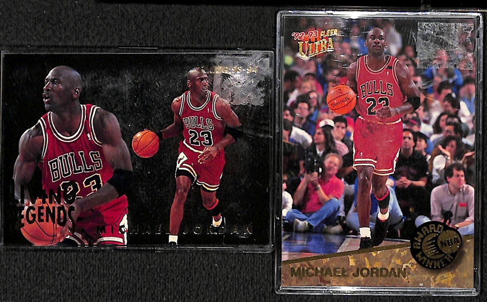 Lot of (10) Michael Jordan 1990s Basketball Cards w. (2) 1995 Finest
