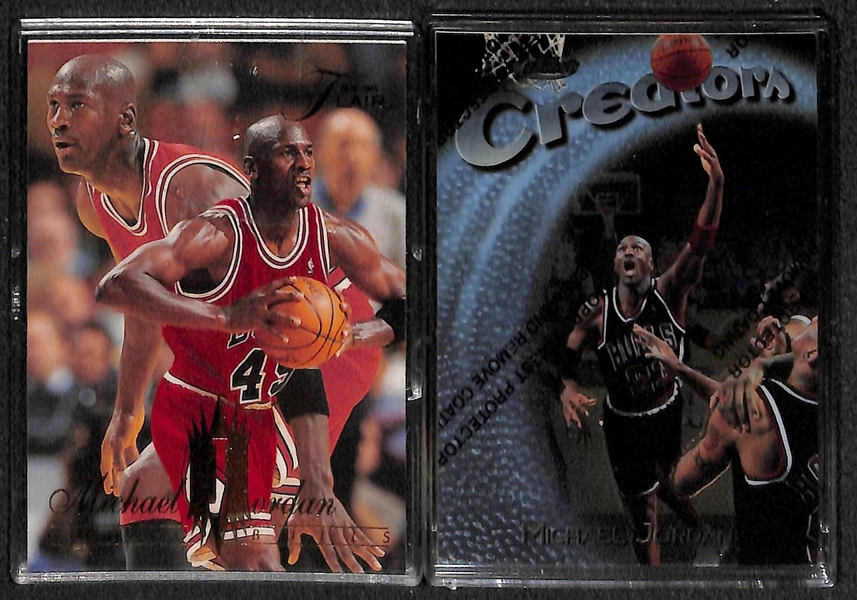 Lot of (10) Michael Jordan 1990s Basketball Cards w. (2) 1995 Finest