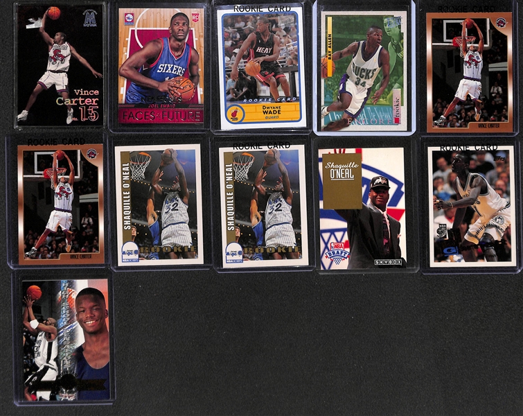 Lot of (21) Basketball Rookie Cards w. Bryant, Durant, O'Neal, Iverson, Tatum, Wade, Carter, and Others