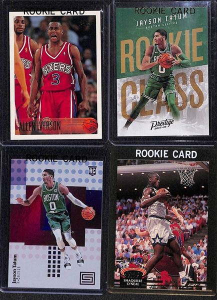 Lot of (21) Basketball Rookie Cards w. Bryant, Durant, O'Neal, Iverson, Tatum, Wade, Carter, and Others
