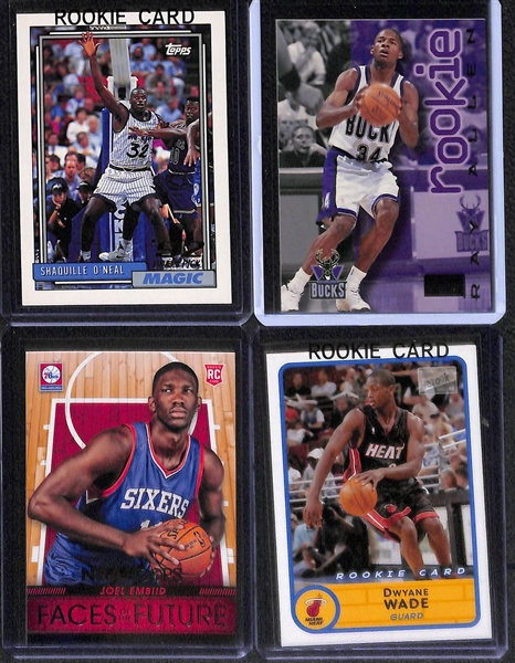 Lot of (21) Basketball Rookie Cards w. Bryant, Durant, O'Neal, Iverson, Tatum, Wade, Carter, and Others