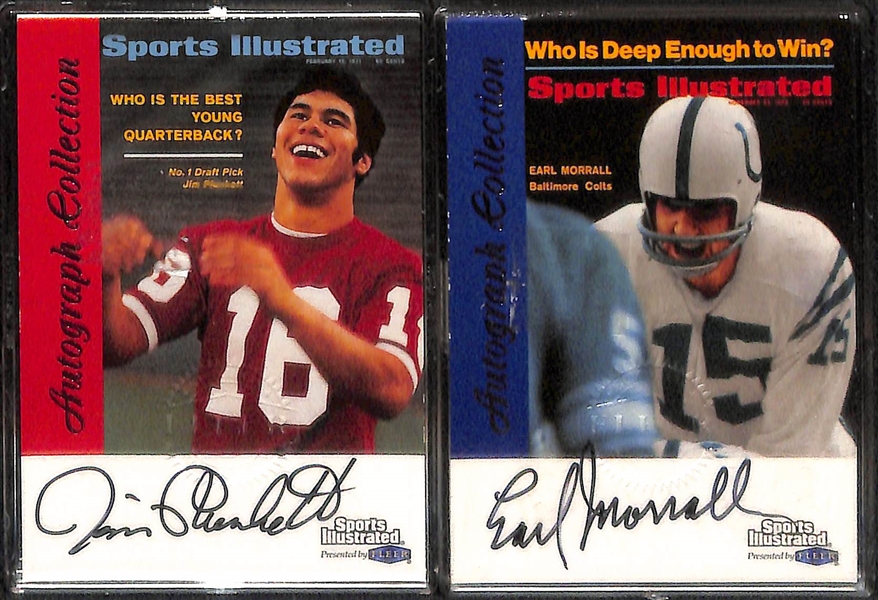 Lot of (5) NFL Quarterback Autographs Including Joe Montana and Matt Ryan Rookie
