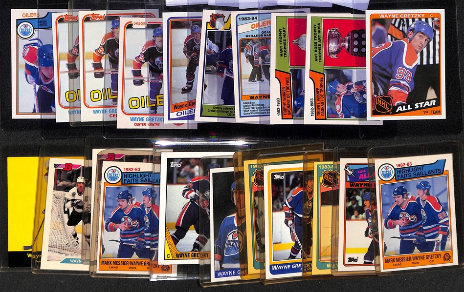 Lot of (21) 1980s and 90s Wayne Gretzky Hockey Cards