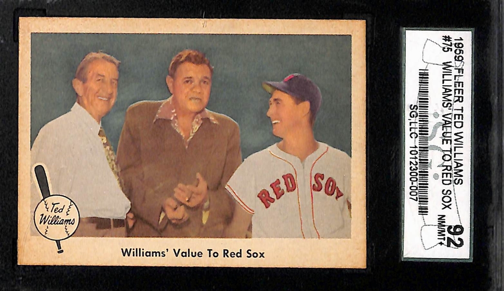 Lot of (4) 1950s and 60s SGC Graded Baseball Cards w. Ted Williams and Carl Yastrzemski 