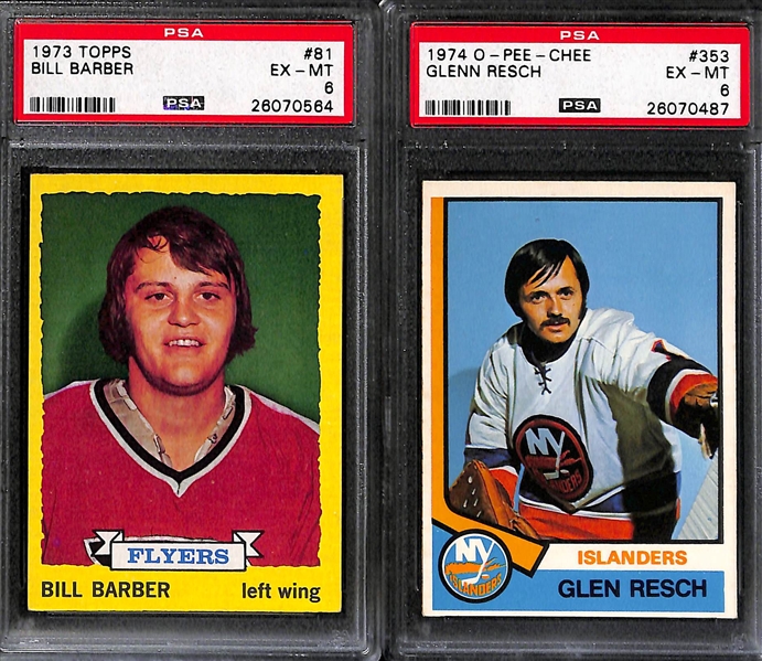 Lot of (7) Modern and Vintage Graded Hockey Cards Featuring 1971 Topps Ken Dryden Rookie PSA 6