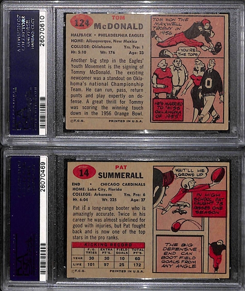 Lot of (12) Graded Vintage Football Cards Mostly 1957 Topps w. Starr, Blanda, Lane, Tittle, Berry, Van Brocklin, and More