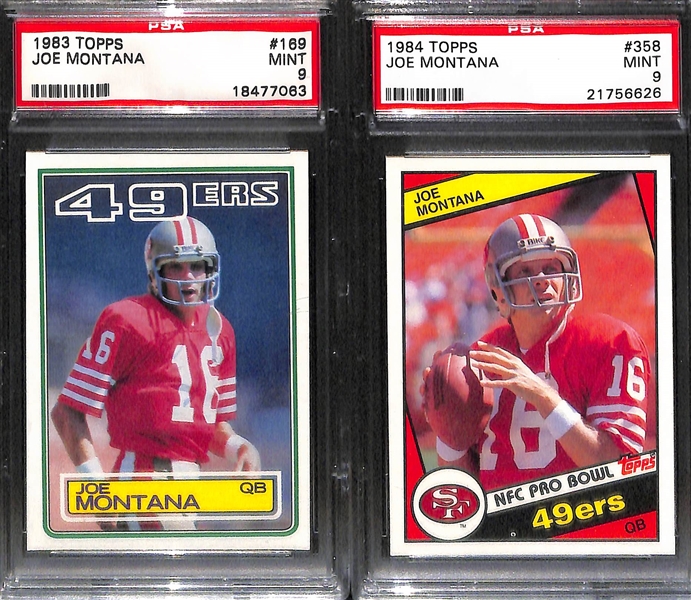 Lot of (5) Joe Montana Graded Cards including (2) 1981 Topps Rookies