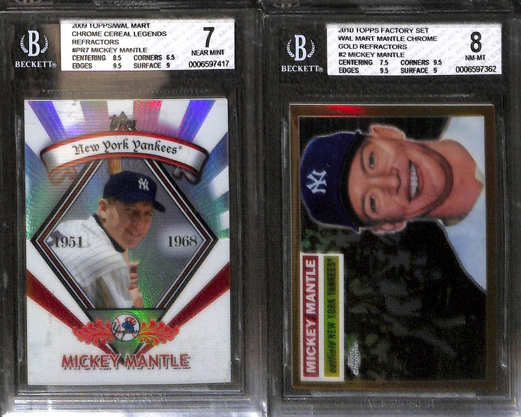 Huge (35+) Graded Card Lot w. Many Modern Mickey Mantle Inserts
