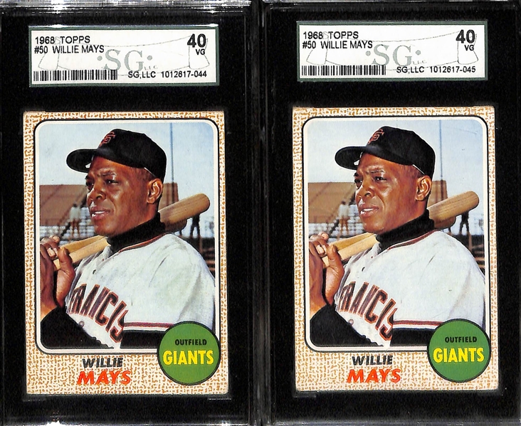 Lot of (10) Vintage Graded Willie Mays Baseball Cards