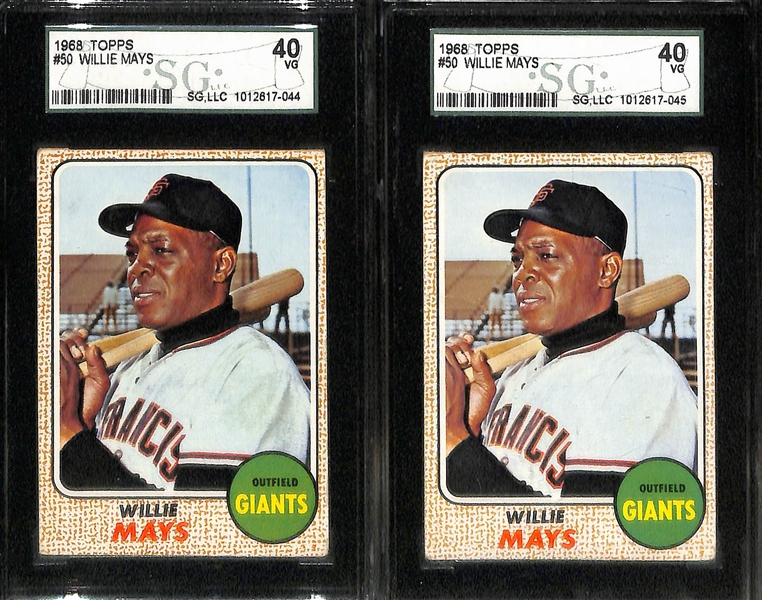 Lot of (10) Vintage Graded Willie Mays Baseball Cards