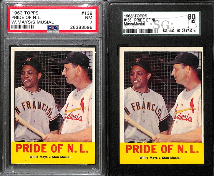 Lot of (4) PSA & SGC Graded Willie Mays 1963-65 Baseball Cards