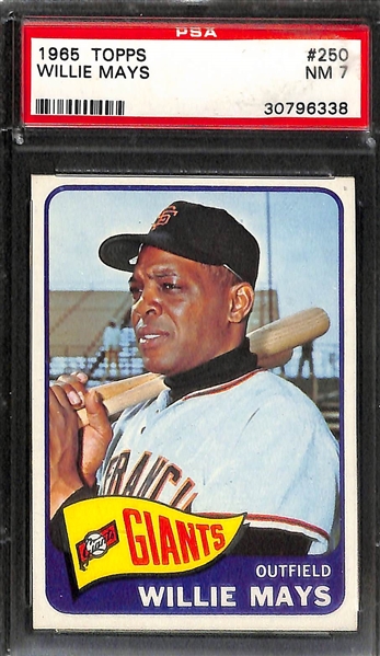 1964 and 1965 Topps Willie Mays Baseball Cards Both Graded PSA 7