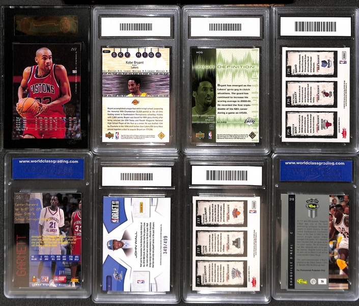 Lot of (30) Graded Basketball Mostly Rookie w. James, Bryant, Iverson, O'Neal, Westbrook, Wall, Garnett, and more