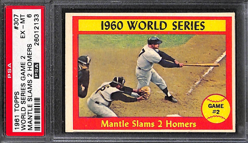 Lot of (4) 1961 Topps Graded Baseball Cards Feat. Mickey Mantle