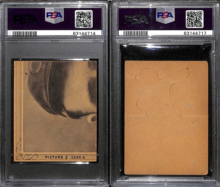 1935 Goudey 4-in-1 #2A (w. Frankie Frisch & Dizzy Dean) PSA 5 & 1934 Batter-Up Jimmie Fox #28 PSA 1 